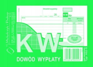 402-5 A6 80 kartek Kw - dowód wypłaty