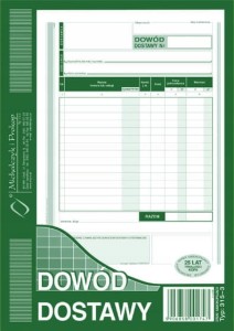 315-3 A5 80 kartek Dowód dostawy