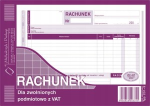 231-3 (poziom) A5 80 kartek Rachunek