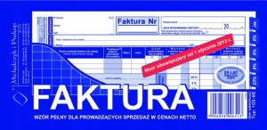 105-8E 1/3 A4 80 kartek Faktura