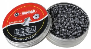 Śrut do wiatrówki magnum moletowany 4.5mm 500szt. Kandar KD5594