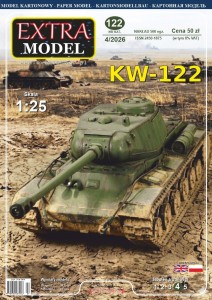Model kartonowy Czołg ciężki KW-122 Extra Model