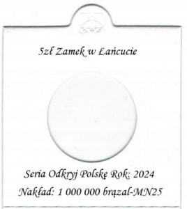 HOLDER+ OPIS DO MONETY 5ZŁ 2024 ZAMEK W ŁAŃCUCIE