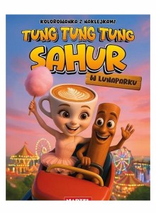 Kolorowanka książeczka z naklejkami Tung Tung Sahur w lunaparku Martel