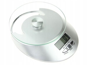 #13 Elektroniczna waga kuchenna szklana 5kg / 1g zegar