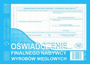 306-3 Oświadczenie nabywcy wyrobów węglowych