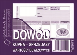 243-5 A6 80 kartek Dowód kupna-sprzedaży