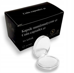 KAPSLE KAPSUŁY NA MONETY 41 MM 10 SZTUK