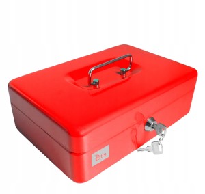 Kasetka metalowa na pieniądze 247x168x80mm Tetis GV010