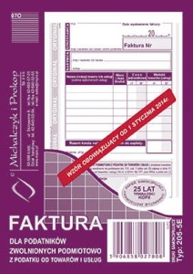 205-5E (pion) A6 80 kartek Faktura