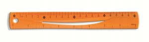 TETIS ELASTYCZNA LINIJKA 20cm BL020-PB POMARAŃCZOWA