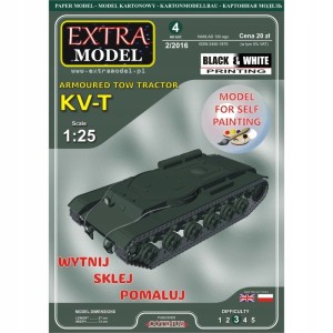 MODEL KARTONOWY KV-T OPANCERZONY CIĄGNIK HOLOWNICZY EXTRA MODEL