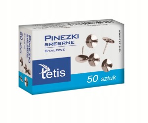 GP090-AS PINEZKI SREBRNE 50 SZT. TETIS