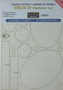 SZKIELET WYCIĘTY LASEREM DELTA IV 1:150 EXTRAMODEL