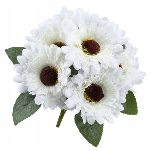 Sztuczne Kwiaty Bukiet Gerbera Ecru 42 cm do Bukietów Stroików
