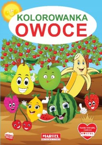 Kolorowanka kaiążeczka Owoce Martel