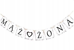 BANER NAPIS MĄŻ ŻONA 2,3 M WESELE ŚLUB