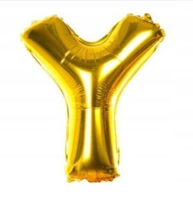BALON FOLIOWY LITERKA LITERA Y 40CM KOLOR ZŁOTY