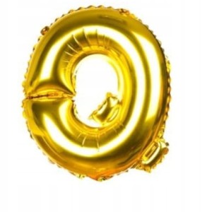 BALON FOLIOWY LITERKA LITERA Q 40CM KOLOR ZŁOTY