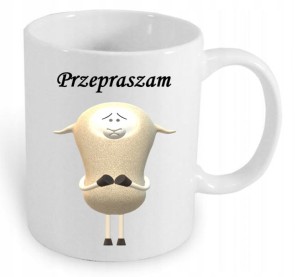 KUBEK Z NADRUKIEM PREZENT PRZEPRASZAM