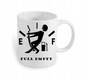 KUBEK Z NADRUKIEM FULL EMPTY NA PREZENT