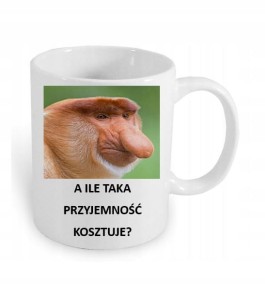 KUBEK Z NADRUKIEM PREZENT ŚMIESZNY NAPISM NOSACZ