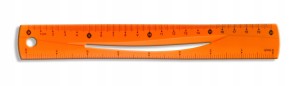 TETIS ELASTYCZNA LINIJKA 20cm BL020 POMARAŃCZOWA