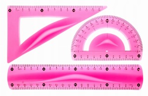 TETIS ZESTAW GEOMETRYCZNY LINIJKA EKIERKA BL010-RK