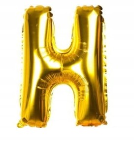 BALON FOLIOWY LITERKA LITERA H 40CM KOLOR ZŁOTY