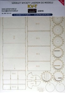 SZKIELET WYCIĘTY LASEREM KV-T 1:25 EXTRAMODEL